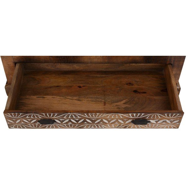 Brūns mango masīvkoka drēbju skapis 190x45 cm Maneesh – Støraa-image-4