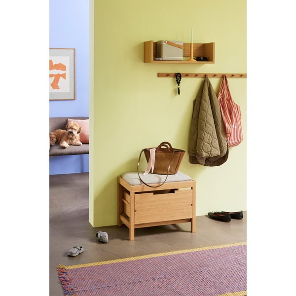 Dabīga toņa sienas pakaramais ar ozolkoka imitāciju 100 cm Cosplay – Hübsch-image-2