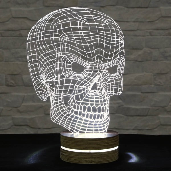 3D galda lampa Bad Skull