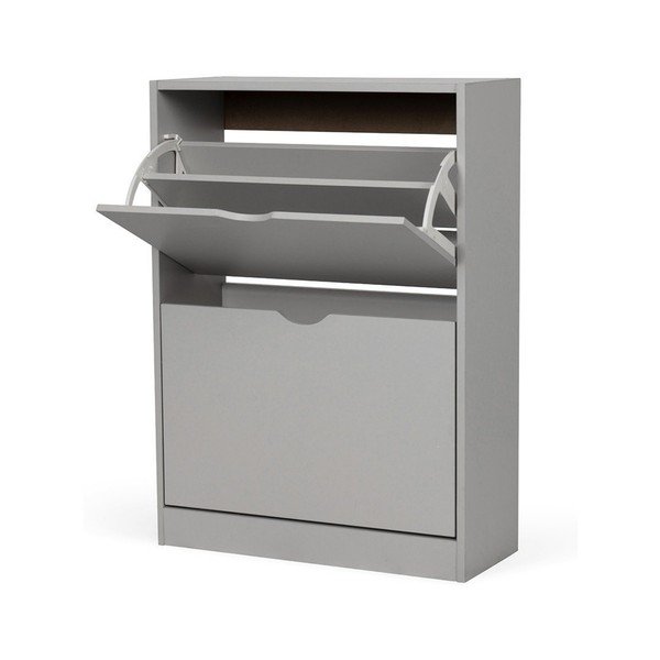 Pelēks atverams apavu plaukts 50x82x24 cm Stelo – Bonami Essentials-image-2