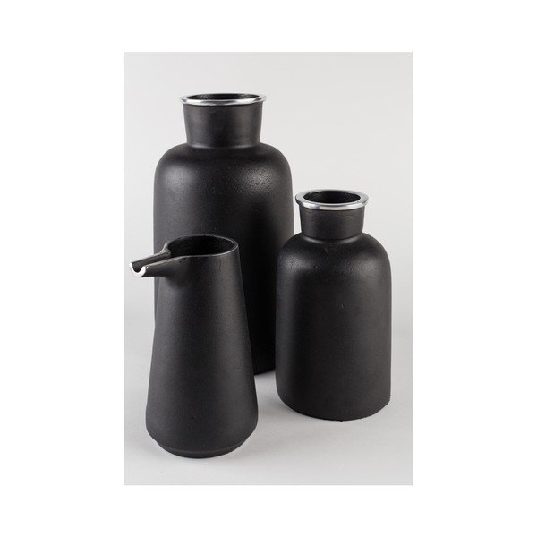Melna alumīnija vāze Zuiver Farma, augstums 29 cm-image-4