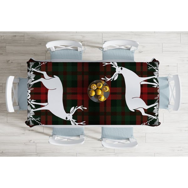 Ziemassvētku galdauts ar kokvilnas maisījumu Minimalist Cushion Covers Tartan, 140 x 180 cm -image-1