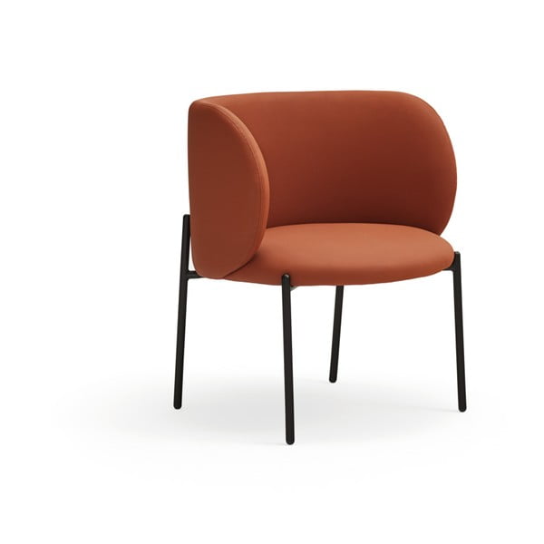 Oranžs mākslīgās ādas krēsls Mogi – Teulat