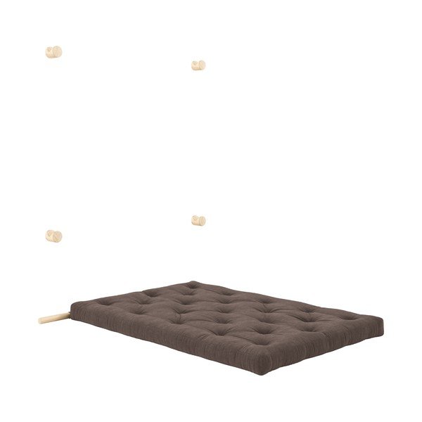 Tumši brūns velveta salokāms dīvāns 135 cm Hooked – Karup Design-image-4