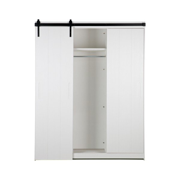 Balta korpusa konstrukcija ar bīdāmām durvīm WOOOD Luuk-image-3