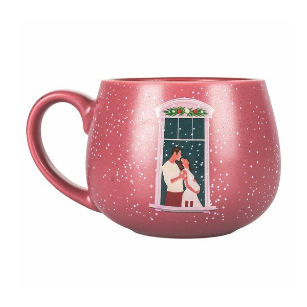 Rozā Ziemassvētku porcelāna krūze 400 ml Pink Xmas - VDE Tivoli 1996-image-2