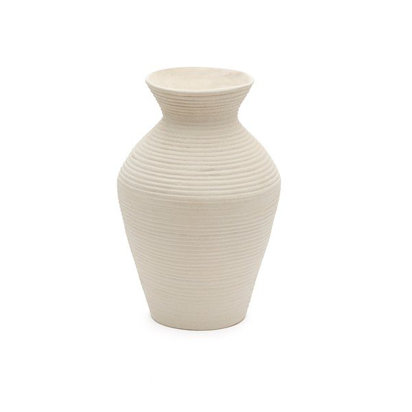 Krēmkrāsas augsta vāze no papjēmašē (augstums 51 cm) Pria – Kave Home