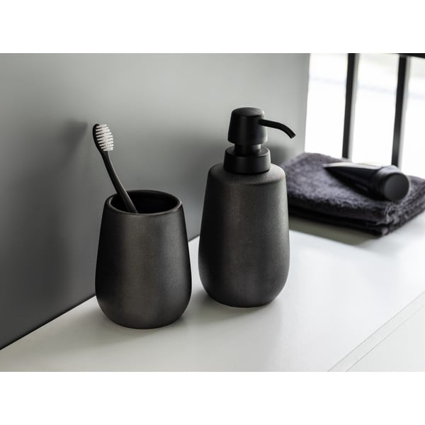 Melns keramikas vannas istabas piederumu komplekts Nerno – Wenko-image-1