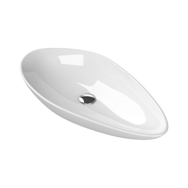 Balta keramikas izlietne 74x38,5 cm Ovali – Sapho-image-2