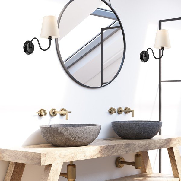 Melna sienas lampa – LAMKUR-image-1