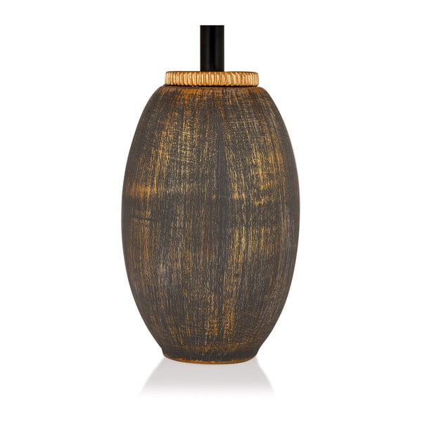 Pelēka/bēša galda lampa ar auduma abažūru (augstums 46 cm) Yakamoz – Opviq lights-image-2