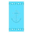 Zils frotē kokvilnas pludmales dvielis 70x140 cm   Anchor – B.E.S.
