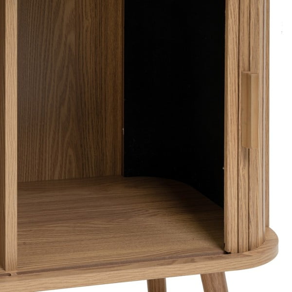 Dabīga toņa grāmatplaukts ar ozolkoka imitāciju 80x172x40 cm Elia – Casa Selección-image-3