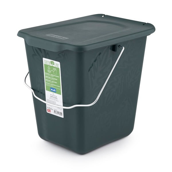 Tumši zaļš kompostējamo atkritumu konteiners 7 l Greenlije – Rotho