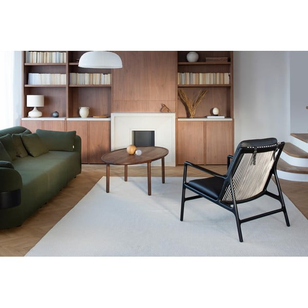 Melns/dabīga toņa ādas atpūtas krēsls Dedo – Gazzda-image-1