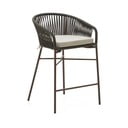 Zaļš metāla/polsterēts dārza bāra krēsls Yanet – Kave Home
