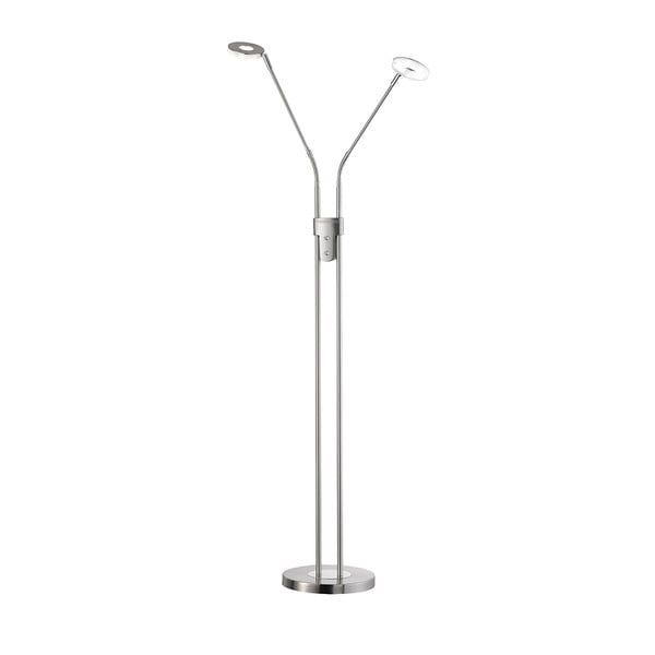 Sudraba krāsas LED stāvlampa ar regulējamu spilgtumu (augstums 150 cm) Dent – Fischer & Honsel