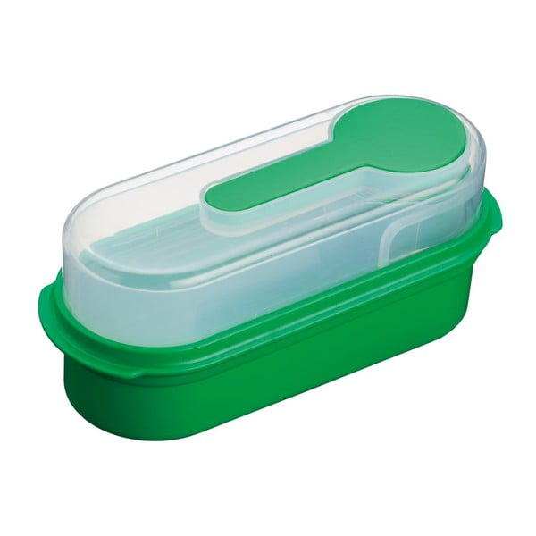 Zaļa pusdienu kaste Kitchen Craft Coolmovers taisnstūra formas