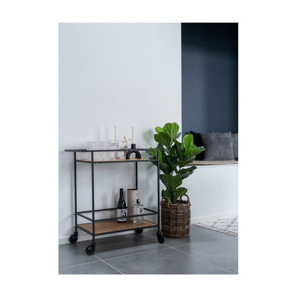 Barový vozík s deskami v dubovém dekoru House Nordic Vita-image-2