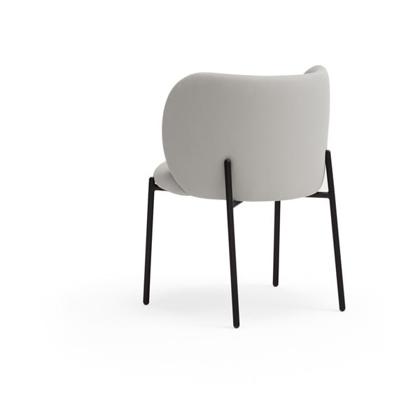 Gaiši pelēki polsterēti ēdamistabas krēsli (2 gab.) Mogi – Teulat-image-3