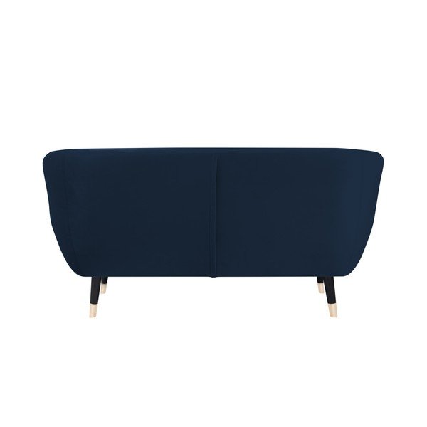 Tumši zils dīvāns ar melnām kājām Mazzini Sofas Amelie, 158 cm-image-4
