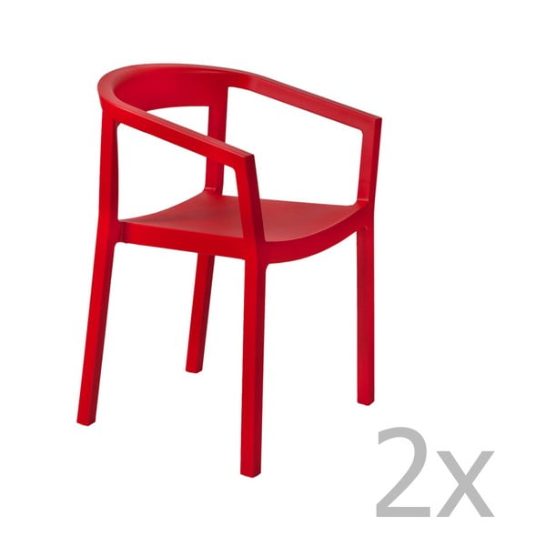 2 sarkanu dārza krēslu komplekts Resol Peach