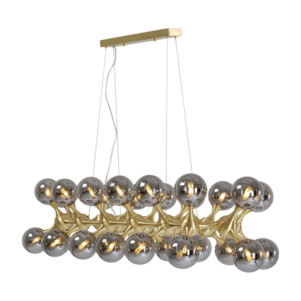 Pelēka/zelta krāsas piekaramā lampa ø 12 cm Atomic – Kare Design-image-3