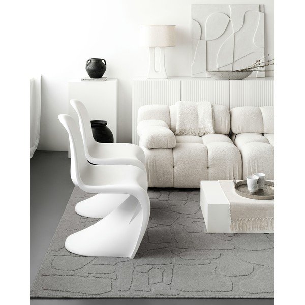 Pelēks vilnas paklājs 160x230 cm Morphic Dunes – Agnella-image-3