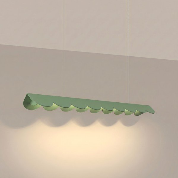 Salvijas zaļa alumīnija LED piekaramā lampa BISCUIT – Thoro-image-1