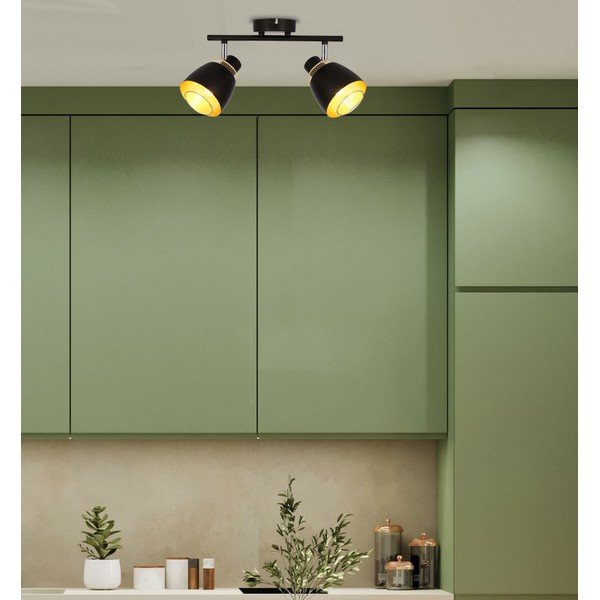 Melna griestu lampa ar metāla abažūru 41,5x10 cm Aleksandria – Candellux Lighting-image-1