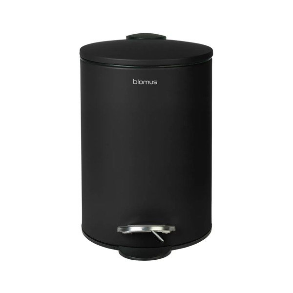 Melna tērauda atkritumu tvertne ar pedāli 3 l Tubo – Blomus