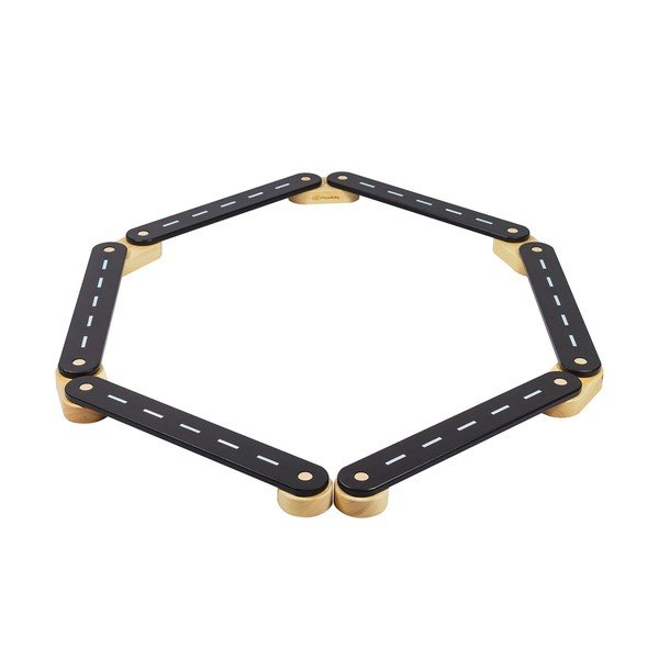 Melna priedes masīvkoka sensorā trase 10x408x5 cm Montessori – Meowbaby