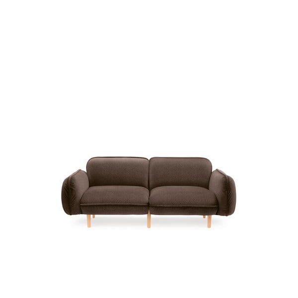 Tumši brūns dīvāns no buklē auduma 188 cm Bean – EMKO