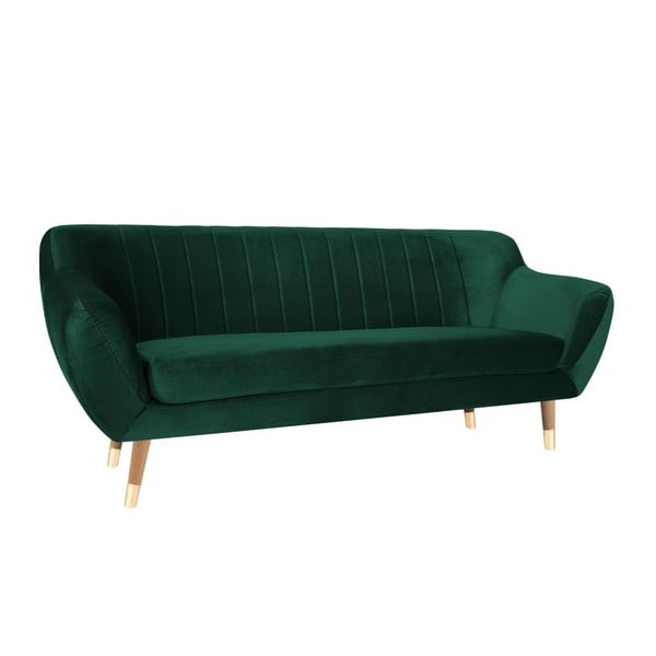 Tumši zaļš samta dīvāns Mazzini Sofas Benito, 188 cm-image-2