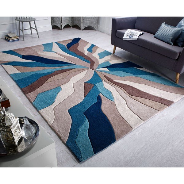 Zils paklājs Flair Rugs Splinter, 120 x 170 cm-image-4