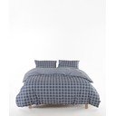 Pelēka vienguļamā gultas veļa no ranforce kokvilnas 140x200 cm Linear Calm Geometric – Mila Home Luxury