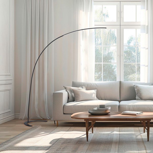 Tumši brūna LED stāvlampa ar regulējamu spilgtumu (augstums 210 cm) Shanghai – Trio-image-1