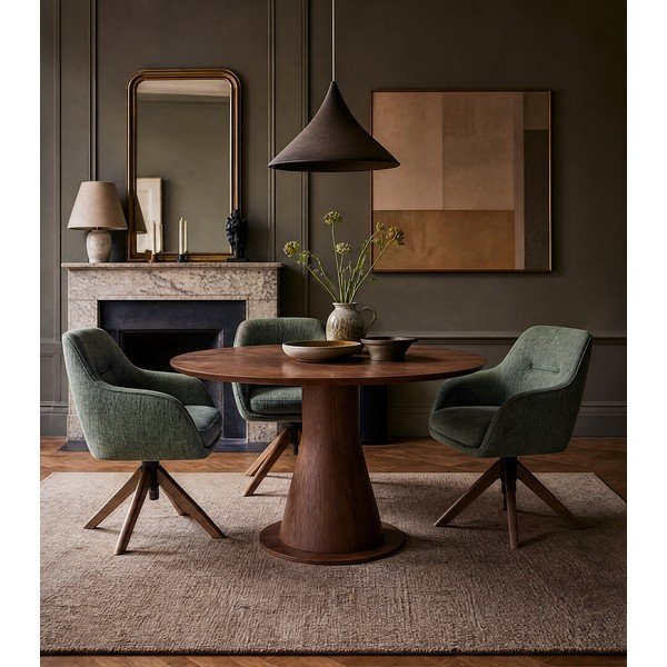 Zaļi polsterēti ēdamistabas krēsli (2 gab.) Avola – Unique Furniture-image-3