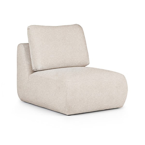 Krēmkrāsas atpūtas krēsls no buklē auduma Mirel – Rodier-image-2