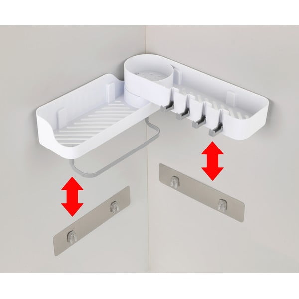 Balts stūra pašturošs vannas istabas plaukts – Maximex-image-4