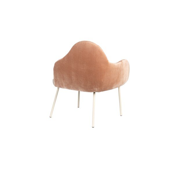 Persiku oranžs samta atpūtas krēsls Friuli – Zuiver-image-4