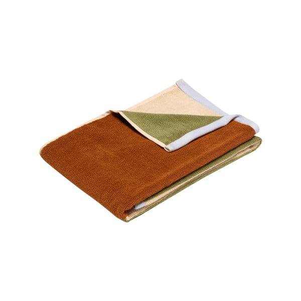 Brūns frotē kokvilnas dvielis 50x100 cm Block – Hübsch