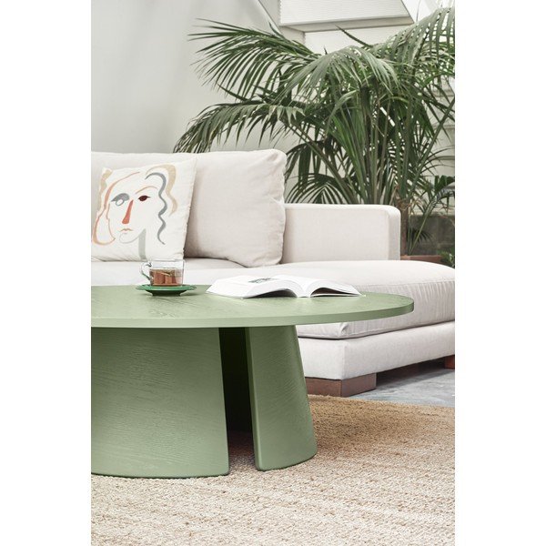 Zaļš žurnālgaldiņš Teulat Cep, ø 110 cm-image-2