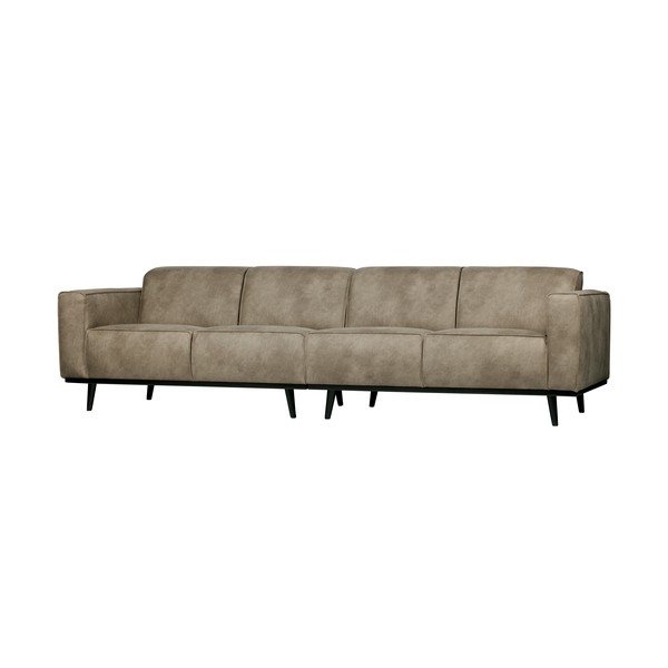 Pelēks dīvāns no ādas imitācijas BePureHome Statement, 280 cm-image-4