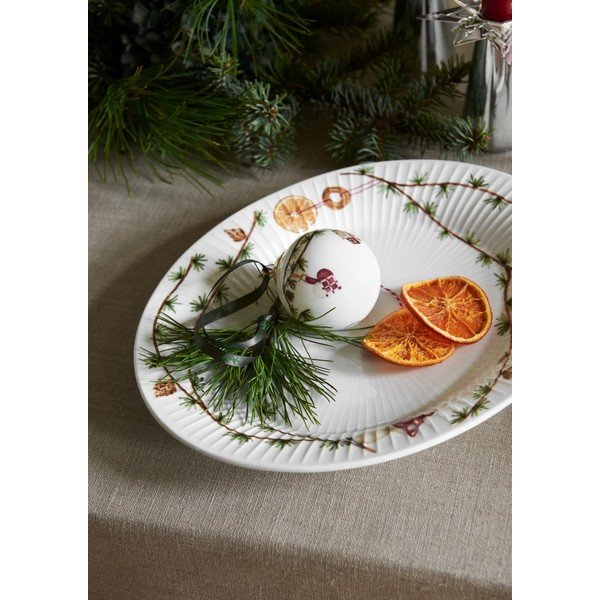 Porcelāna paplāte ar Ziemassvētku motīvu 22,5x28,5 cm Hammershøi Christmas – Kähler Design-image-1