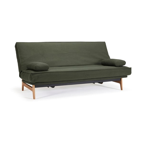Tumši zaļš dīvāns ar noņemamu pārvalku Inovācija Aslak Elegant Twist Dark Green, 92 x 200 cm