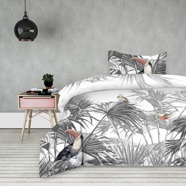 Kokvilnas gultasveļa AmeliaHome Toucan, 135 x 200 cm-image-1