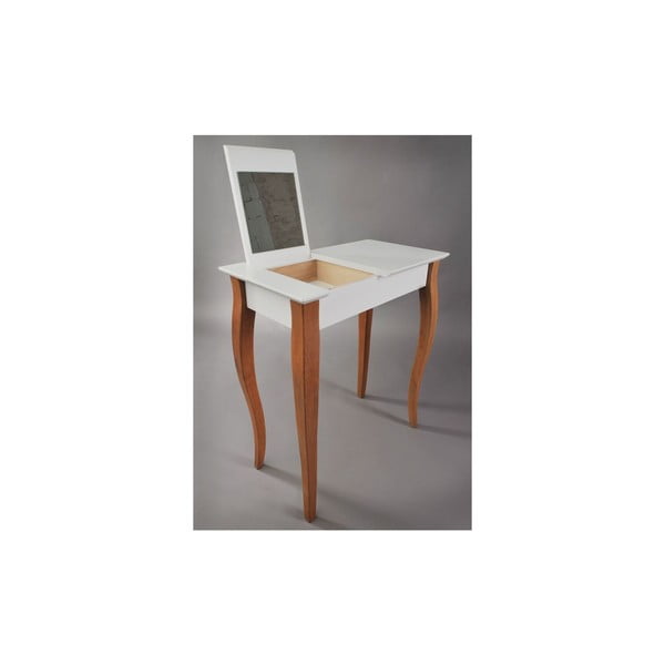 Balts tualetes galdiņš ar spoguli Ragaba Dressing Table, garums 85 cm-image-4