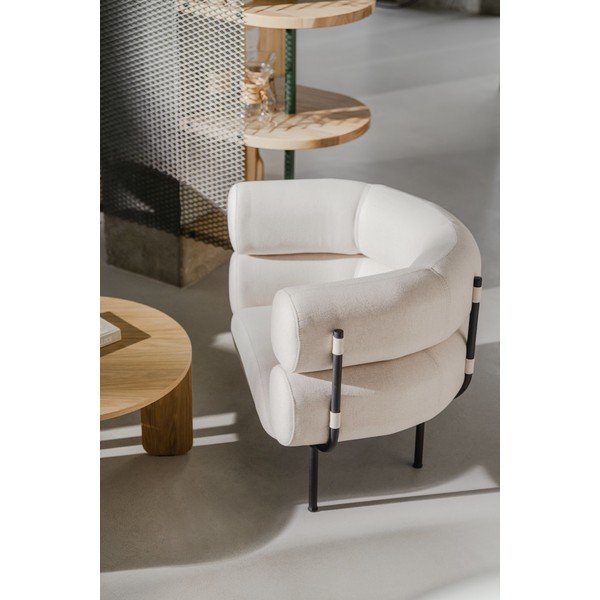 Bēšs vilnas atpūtas krēsls Ubi – noo.ma-image-3