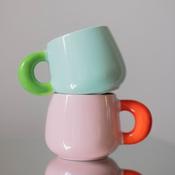 Rozā krūze no sintētiskā kaula porcelāna 470 ml Coco – ONA-image-4